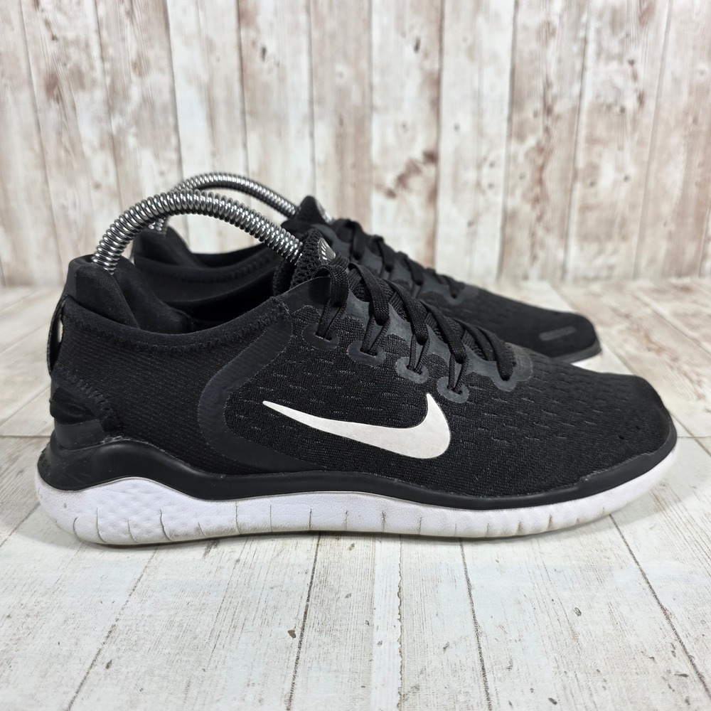 Nike Free RN 2018 Womens Running Shoes Black White 942837-001 Size 7.5